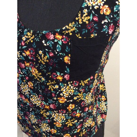 Sleeveless Floral Tank Front Pocket LA Hearts Size Large L Womens - Picture 5 of 6